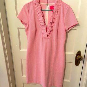 Lilly Pulitzer Short Sleeve Tisbury Shift Dress Pink Medium